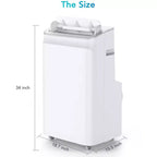 12,000 BTU Portable AC - 1-Pack White Air Conditioner (A018H) for Vine | Full Inspection Required