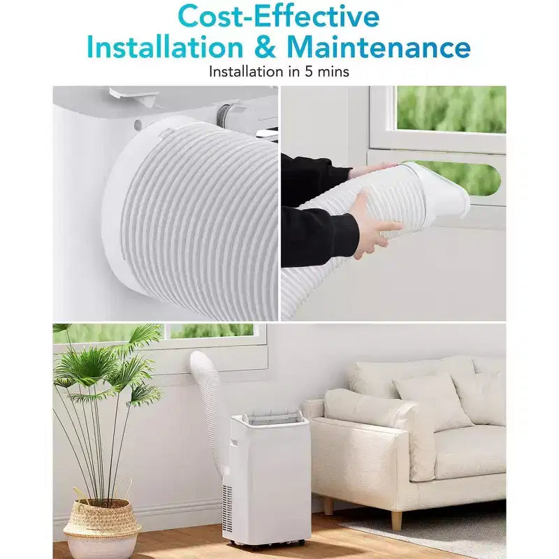 12,000 BTU Portable AC - 1-Pack White Air Conditioner (A018H) for Vine | Full Inspection Required