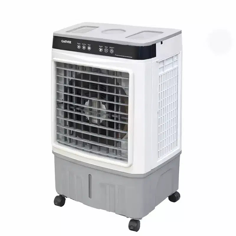 Portable Air Conditioner Fan - 3-Speed White+Grey Evaporative Cooler (1 Pack) | 31L Capacity with Remote for Bedroom/Dorm/Office