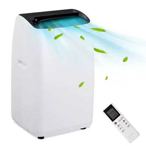 14,000 BTU Portable AC - 4-in-1 White Floor Unit (1 Pack) for Large Rooms Up to 750 Sq.Ft | Heater & Dehumidifier Included