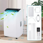 14,000 BTU Portable AC - 4-in-1 White Floor Unit (1 Pack) for Large Rooms Up to 750 Sq.Ft | Heater & Dehumidifier Included