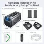 Waykar 5000 BTU 3-in-1 Portable Air Conditioner with Dehumidifier and Remote Control for Tent, Camping & RV