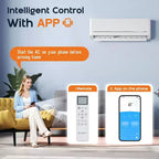AMERLIFE 12,000 BTU Mini Split Air Conditioner with Heat Pump, 220V Inverter, WiFi Control, 750 Sq Ft Coverage