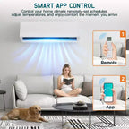 AMERLIFE 3 Zone Mini Split AC System 28K BTU ( 12K+12K+12K ) WiFi Control, 22 SEER2, White