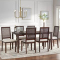 Mesa de Comedor Rectangular Marrón Rústico