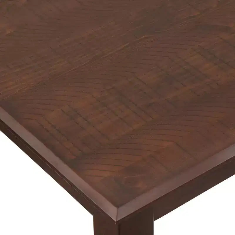 Mesa de Comedor Rectangular Marrón Rústico