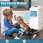 Costway Portable Air Conditioner & Dehumidifier Function Remote w/ Window Kit