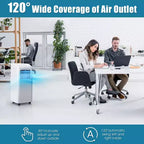 Costway Portable Air Conditioner & Dehumidifier Function Remote w/ Window Kit