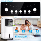 Costway Evaporative Portable Air Cooler Fan & Humidifier with Remote Control 7.5 Timer