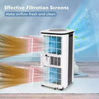 Costway 6500 BTU (9000 BTU ASHRAE) Air Cooler 3 in 1 Portable Air Conditioner w/Fan & Dehumidifier