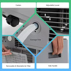 Costway 6000 BTU (10000 BTU ASHRAE) Portable Air Conditioner w/ Remote Control 3-in-1 Air Cooler w/ Drying