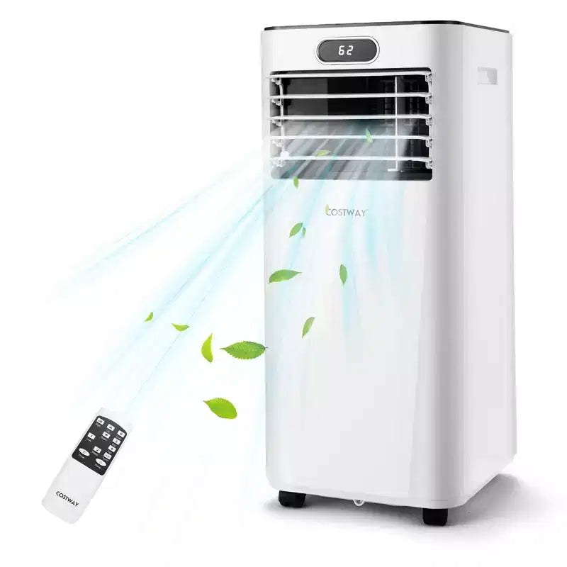Costway 6000 BTU (10000 BTU ASHRAE) Portable Air Conditioner w/ Remote Control 3-in-1 Air Cooler w/ Drying
