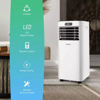 Costway 5000 BTU (8000BTU ASHRAE) Portable Air Conditioner with Remote Control 3-in-1 Air Cooler w/ Drying