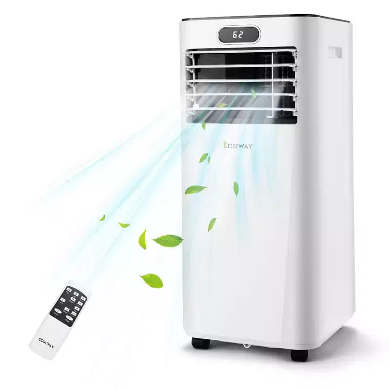 Costway 5000 BTU (8000BTU ASHRAE) Portable Air Conditioner with Remote Control 3-in-1 Air Cooler w/ Drying
