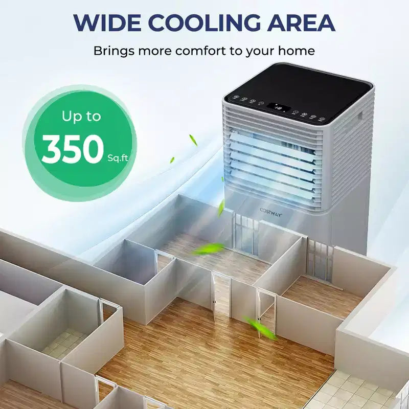 Costway 10000 BTU ASHRAE Portable Air Conditioner 3-in-1 Air Cooler w/Dehumidifier & Fan Mode