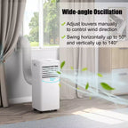 Costway 10000 BTU ASHRAE Portable Air Conditioner 3-in-1 Air Cooler w/Dehumidifier & Fan Mode
