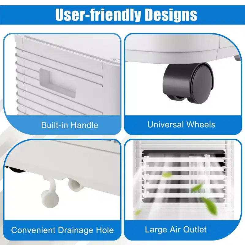 Costway 10000 BTU ASHRAE Portable Air Conditioner 3-in-1 Air Cooler w/Dehumidifier & Fan Mode