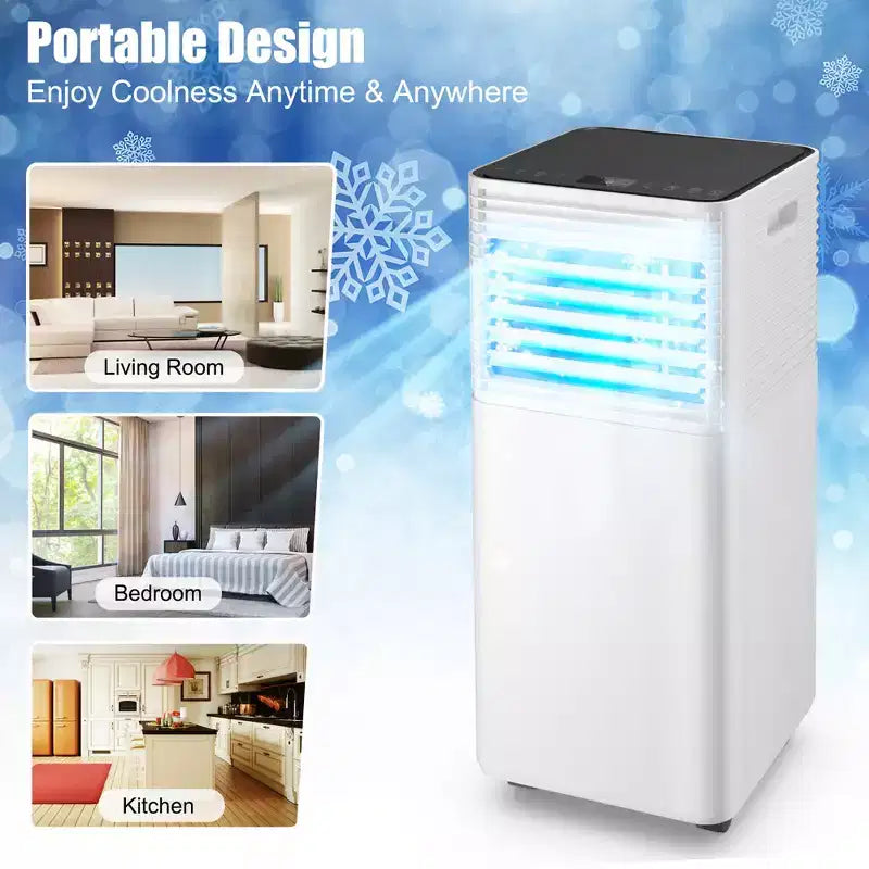 Costway 10000 BTU ASHRAE Portable Air Conditioner 3-in-1 Air Cooler w/Dehumidifier & Fan Mode