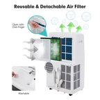 Costway 8800 BTU (12000 BTU ASHRAE) Portable Air Conditioner 4-in-1 Air Cooler w/ APP & WiFi Smart Control