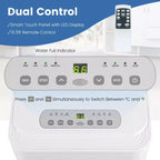 Costway 5000 BTU (8000 BTU ASHRAE) Portable Air Conditioner 3-in-1 AC Unit With Cool Dehum Fan Sleep Mode
