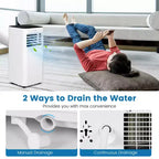 Costway 5000 BTU (8000 BTU ASHRAE) Portable Air Conditioner 4-in-1 AC Unit with Cool Fan Dehum Sleep Mode