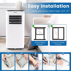 Costway 6000 BTU (9000 BTU ASHAR) Portable Air Conditioner 3-in-1 AC Unit with Cool Dehum Fan Sleep Mode