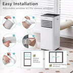 Costway 8000 BTU Portable Air Conditioner 3-in-1 Air Cooler with Fan Dehum Sleep Mode
