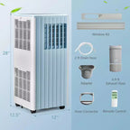 Costway 7100 BTU (10000 BTU ASHARE) Portable Air Conditioner 3-in-1 AC Unit with Cool Dehum Fan Sleep Mode