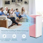 Costway 7100 BTU (10000 BTU ASHARE) Portable Air Conditioner 3-in-1 AC Unit with Cool Dehum Fan Sleep Mode