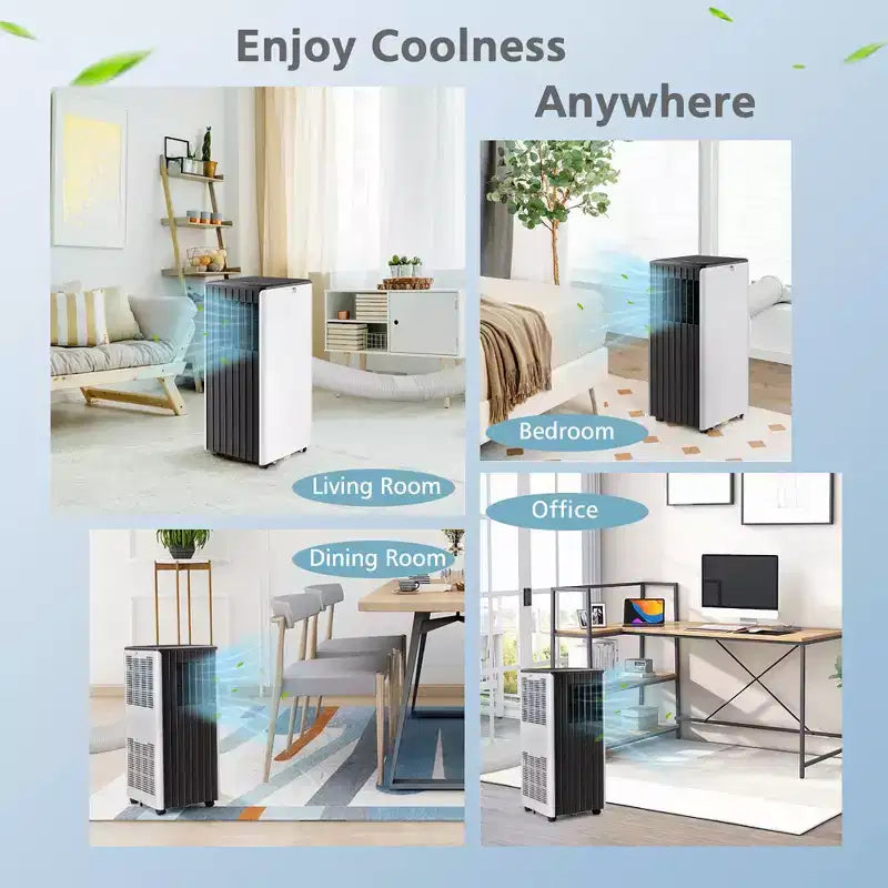 Costway 7100 BTU (10000 BTU ASHARE) Portable Air Conditioner 3-in-1 AC Unit with Cool Dehum Fan Sleep Mode