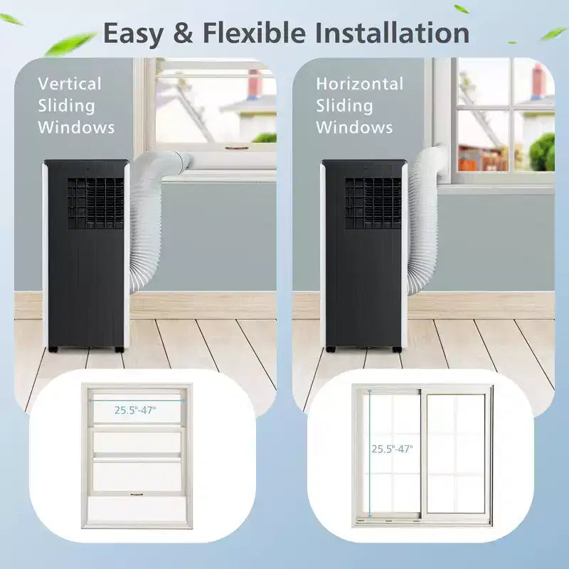Costway 7100 BTU (10000 BTU ASHARE) Portable Air Conditioner 3-in-1 AC Unit with Cool Dehum Fan Sleep Mode