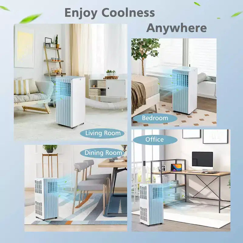 Costway 7100 BTU (10000 BTU ASHARE) Portable Air Conditioner 3-in-1 AC Unit with Cool Dehum Fan Sleep Mode