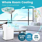 Costway 13,000 BTU Portable Air Conditioner with Cool, Fan, Heat & Dehumidifier