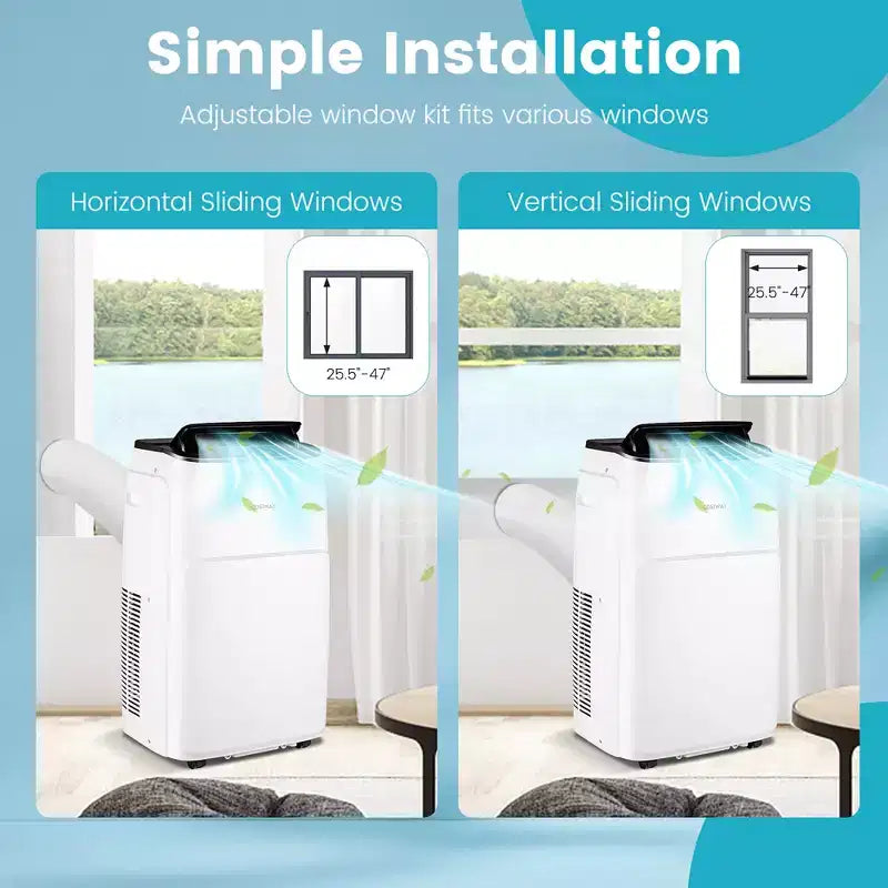 Costway 13,000 BTU Portable Air Conditioner with Cool, Fan, Heat & Dehumidifier