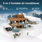 Costway 8000 BTU Portable Air Conditioner with Dehumidifier & Fan Mode, up to 250 Sq.Ft