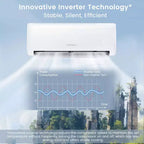 Costway 24,000 BTU Mini Split Air Conditioner AC Unit with Heat Pump & Alexa Googlehome Remote Control