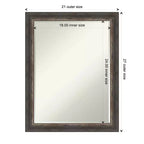 Espejo de pared para baño Bark Rustic Char Narrow Petite Bevel