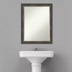 Espejo de pared para baño Bark Rustic Char Narrow Petite Bevel