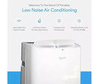 SereneLife 14,000 BTU Portable AC for Home with Dehumidifier, Fan, Remote + Window Kit, White