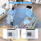 Costway 6500 BTU(10000 BTU ASHRAE) Portable Air Conditioner Cools up to 350 Sq.Ft with Fan & Dehumidifier