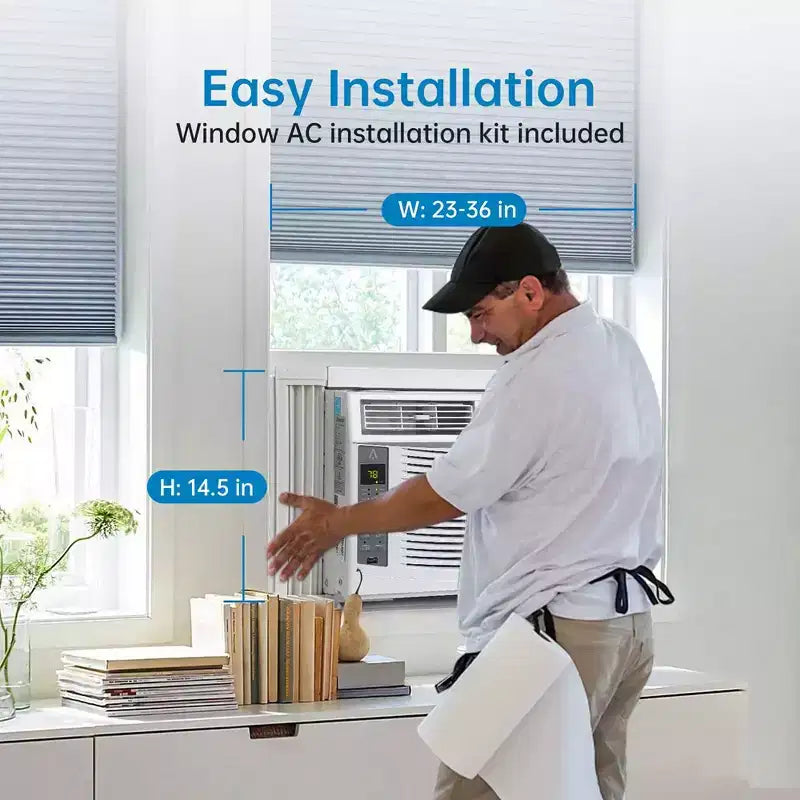 5000 BTU Window Air Conditioner, Window AC Unit with Easy-to-Use Mechanical Controls