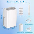 14,000BTU Portable Air Conditioner, Portable AC Unit for Room up to 750 Sq. Ft. Spaces