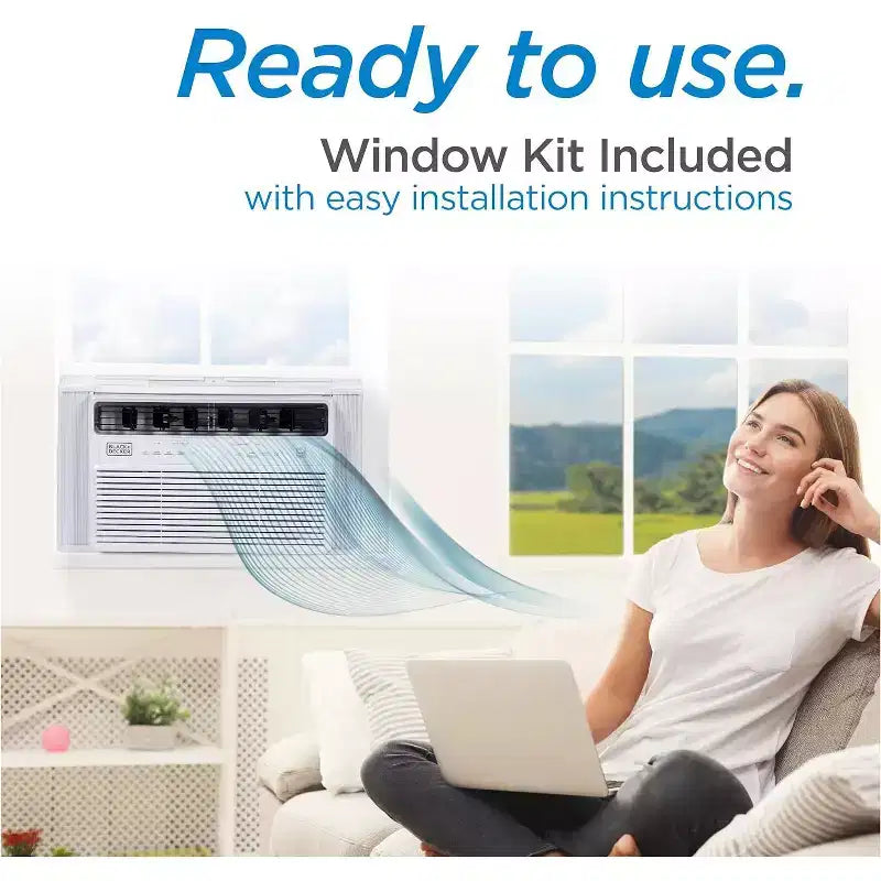 BLACK+DECKER 12,000 BTU Inverter Window Air Conditioner for Up To 550 Sq. Ft., ENERGY STAR Rated AC Unit, Full Function Remote Control, White