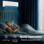 Costway 12000 BTU Wifi Enabled Mini Split Air Conditioner & Heater with Heat Pump Black/White